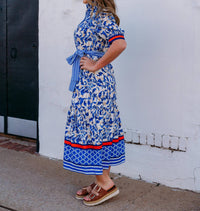 Jade - Button Front Short Sleeve Maxi Dress