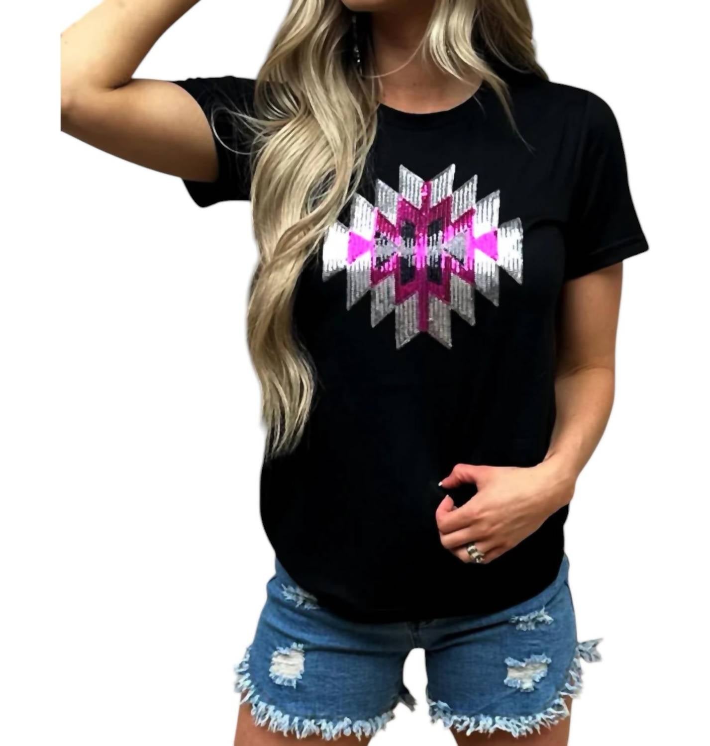 Sterling Kreek - Take Me Away Sequin Tee