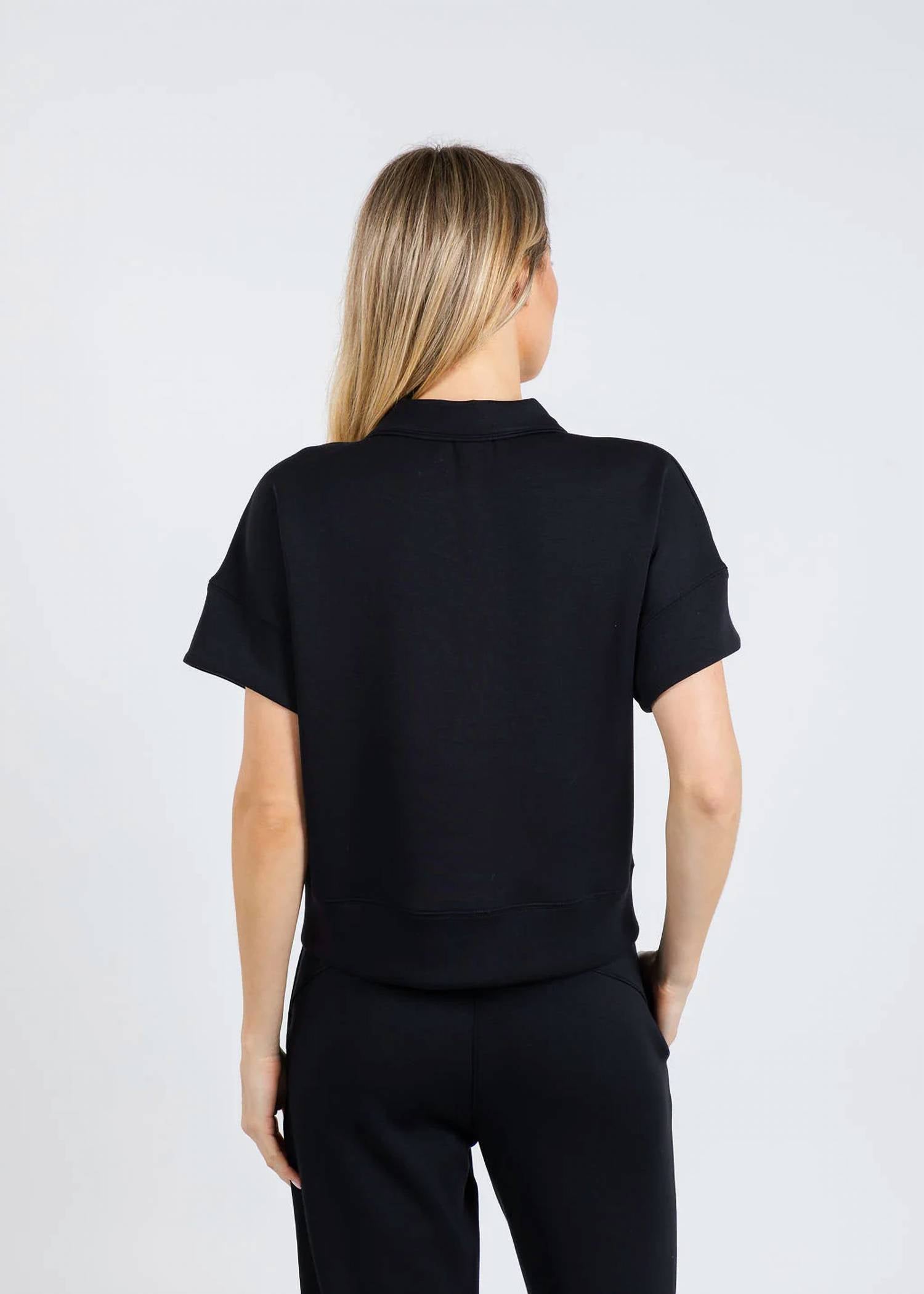Elliott Lauren - Comfort Zone Quarter Zip Short Sleeve Sweater
