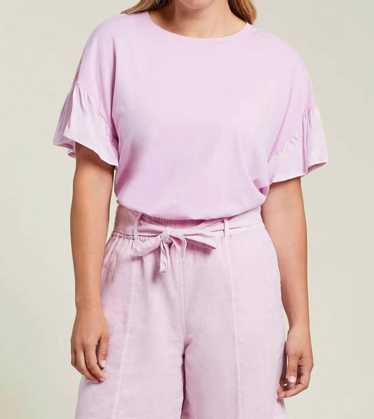 Tribal - Crew Neck Drop Shoulder with Frill Tee