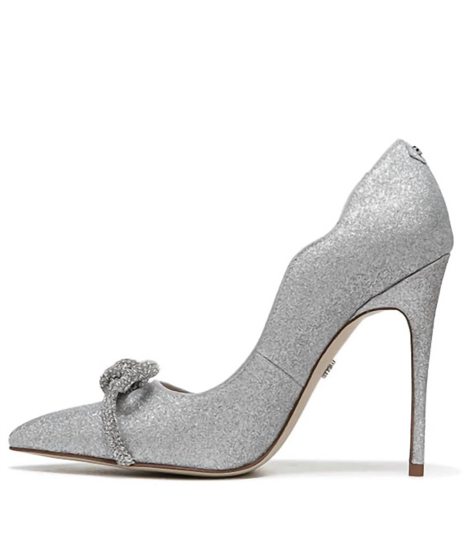 Sam Edelman - Women's Deela Glitter Bow Pointed Toe Stiletto Heel