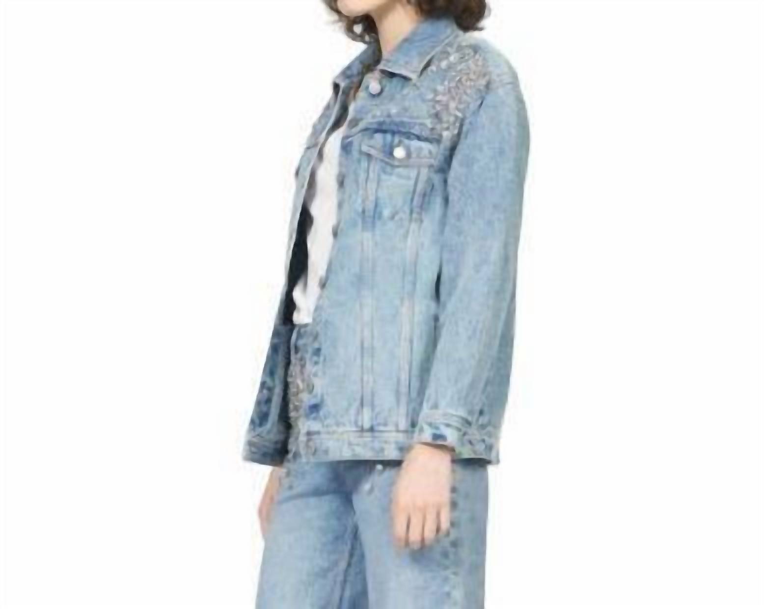 DEAR JOHN DENIM Janette Sparkle Jacket in blue - women's jacket - alternate view
