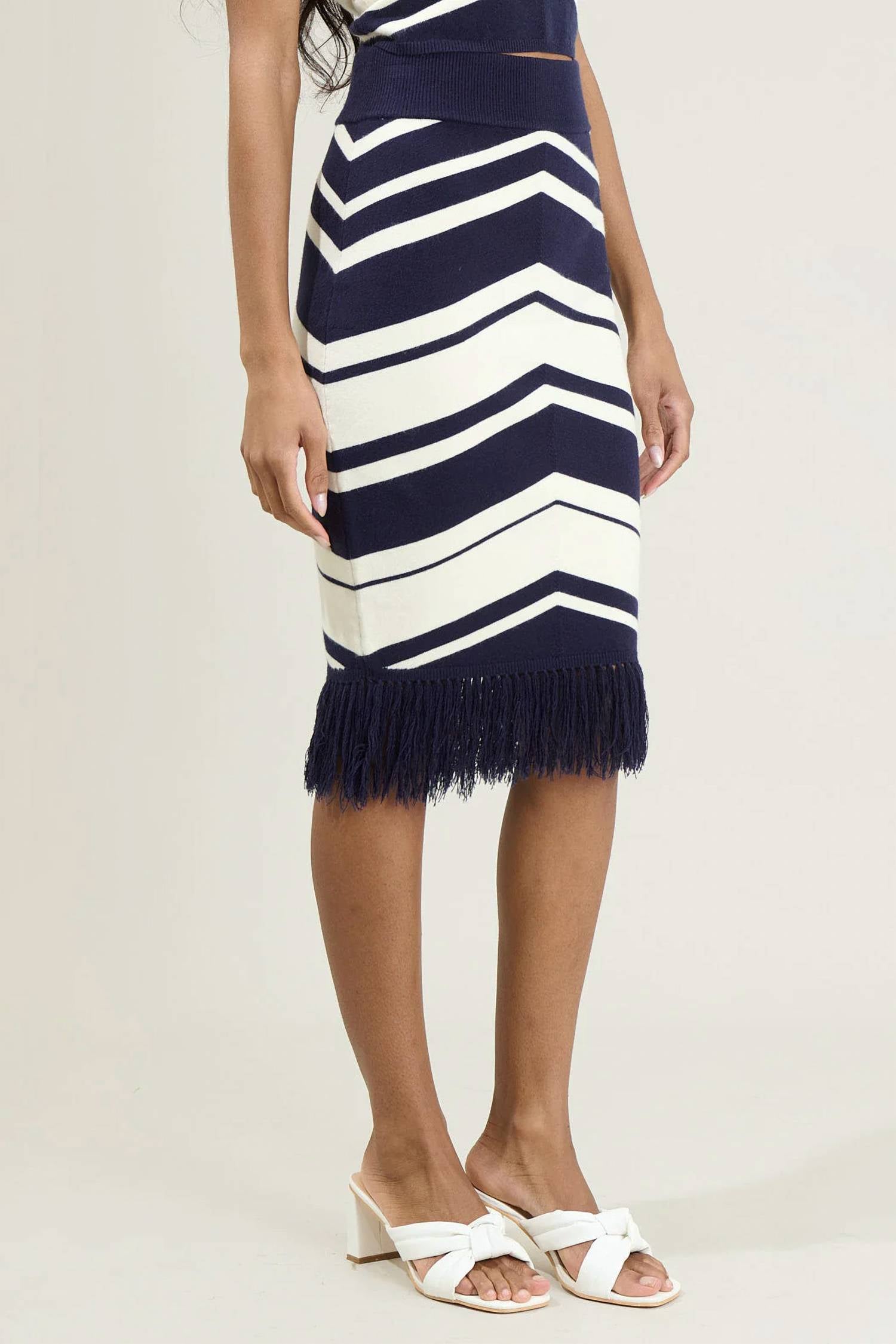 Sugarlips - Lydia Striped Midi Skirt