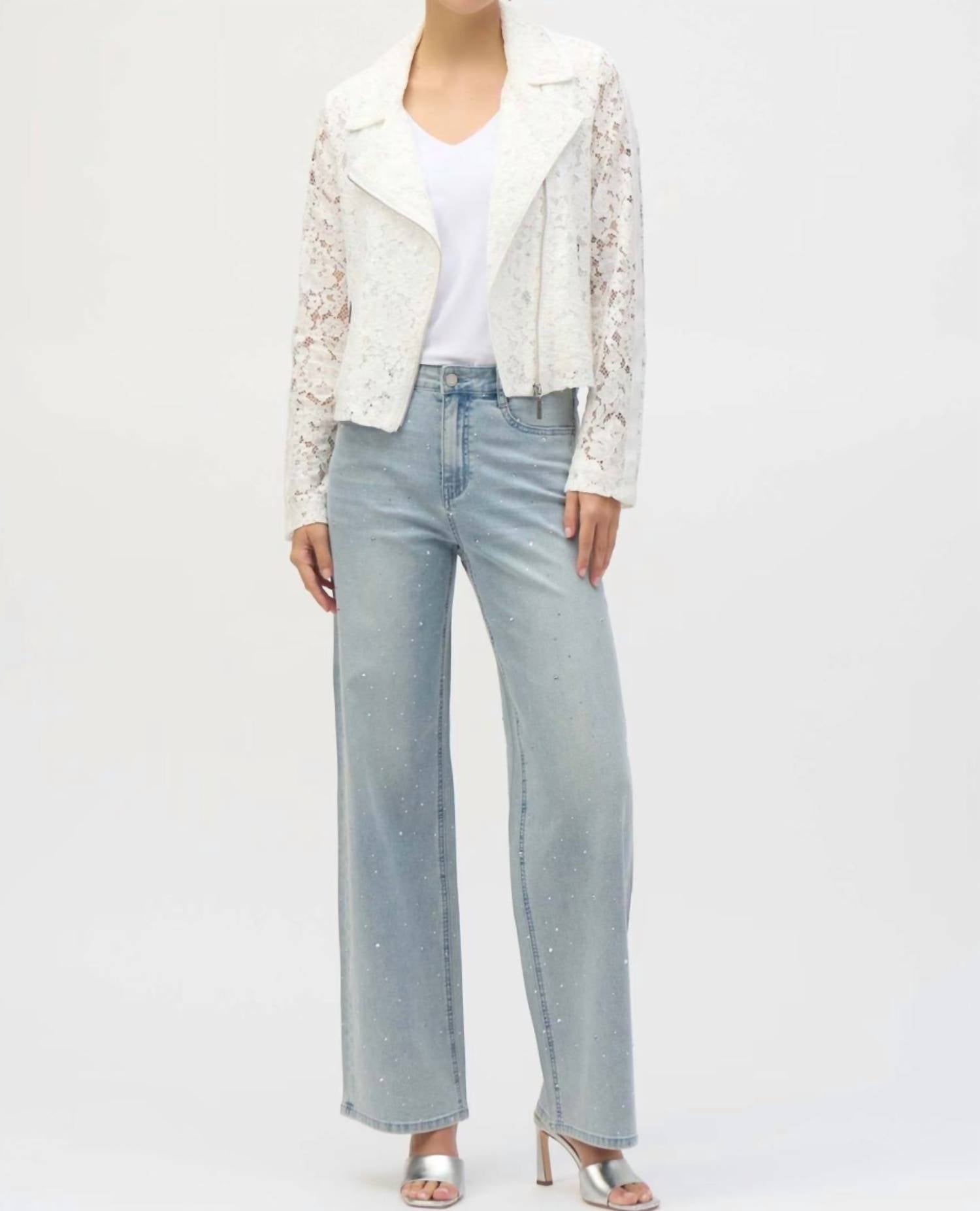 Joseph Ribkoff - Wide-leg Mid-rise Jeans