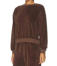 Citizens of Humanity Vintage Crewneck Sweatshirt in camello - women's top - detail view