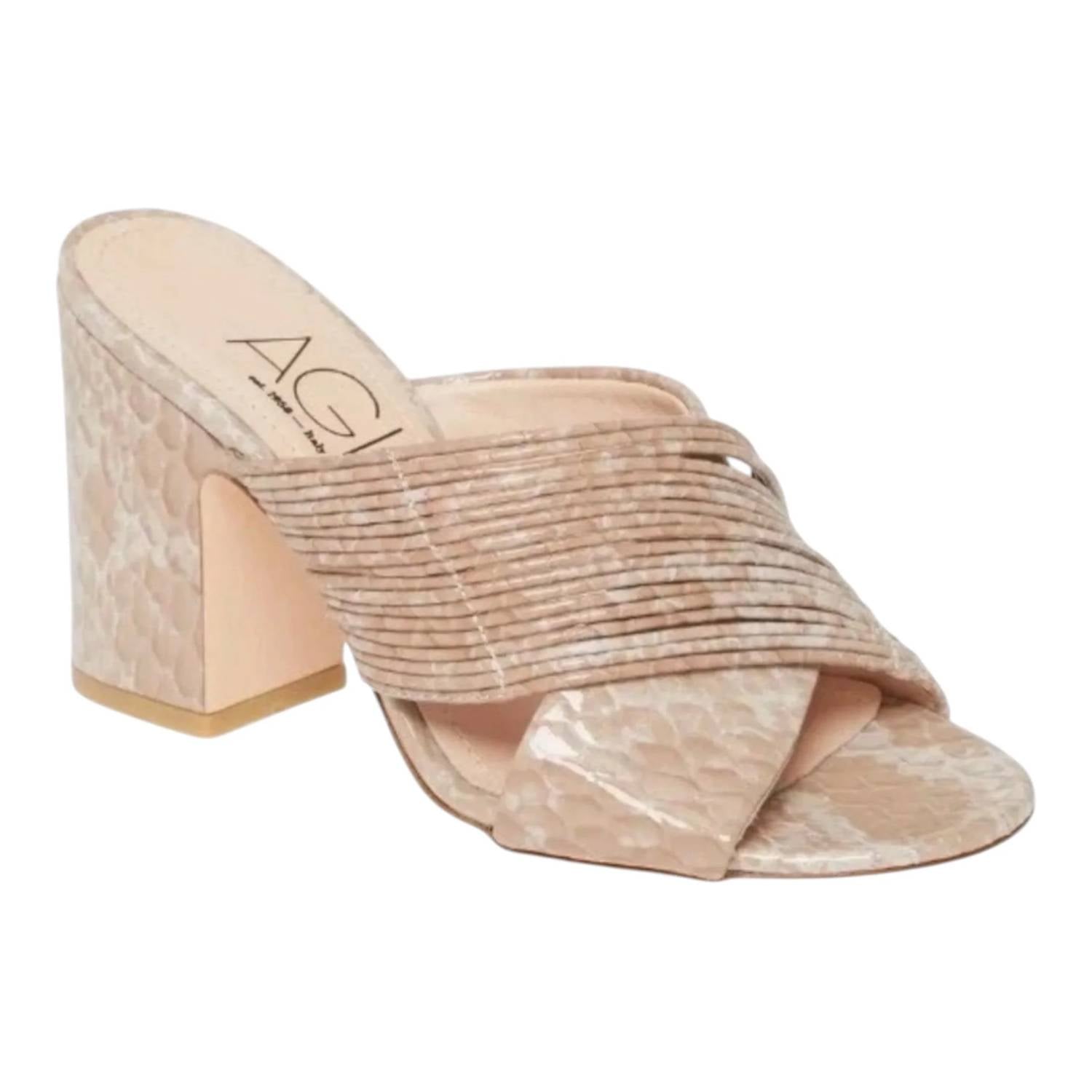 Agl - Women's Attilio Giusti Leombruni Snake Embossed Sandal