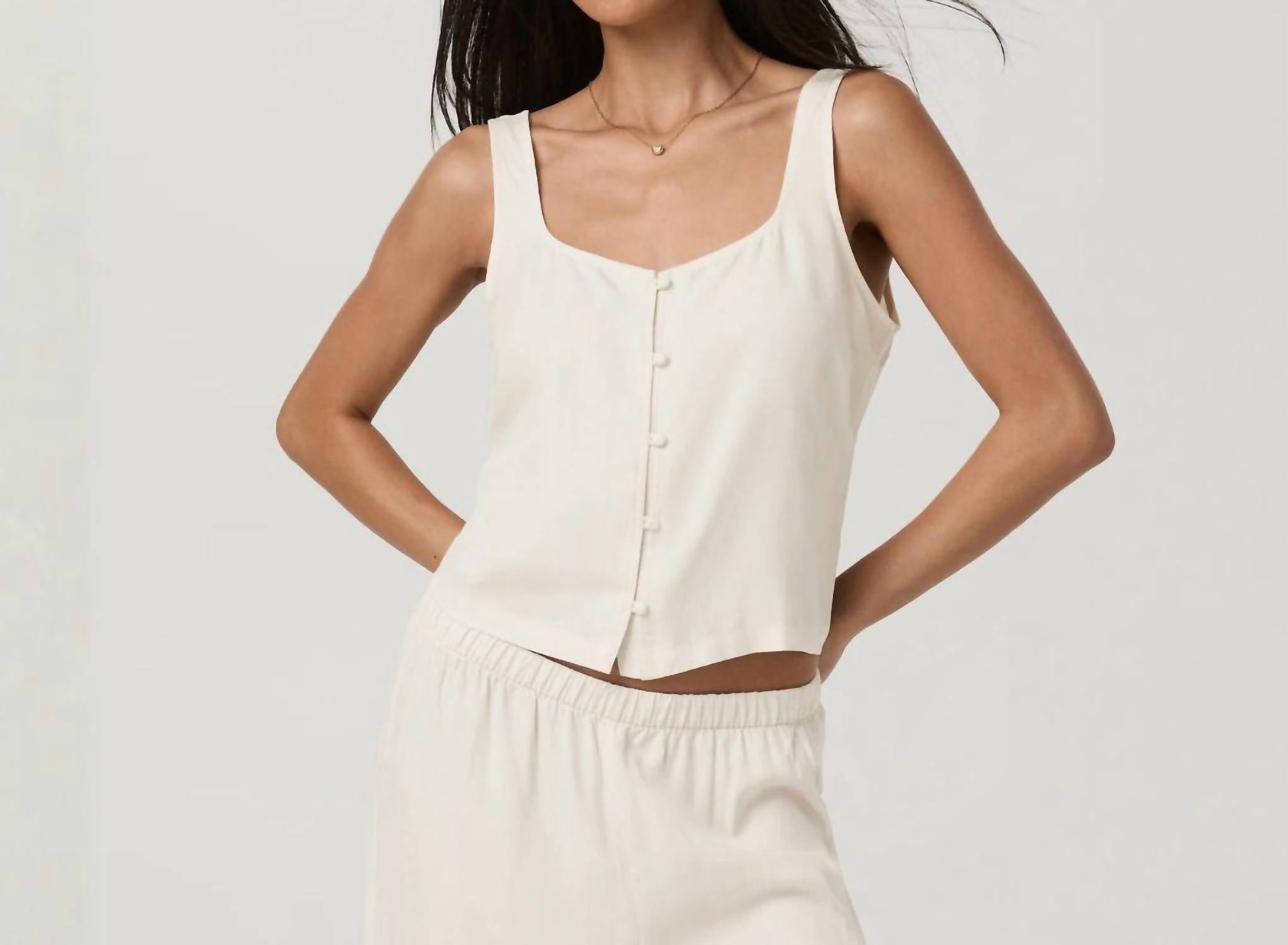 Vuori - Trestles Twill Button Front Top