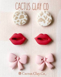Cactus Clay Co. - Women's Kiss Me Pretty Earring Set