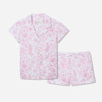 The Sleep Code - Women's Printed Floral Cotton Short Pj Set