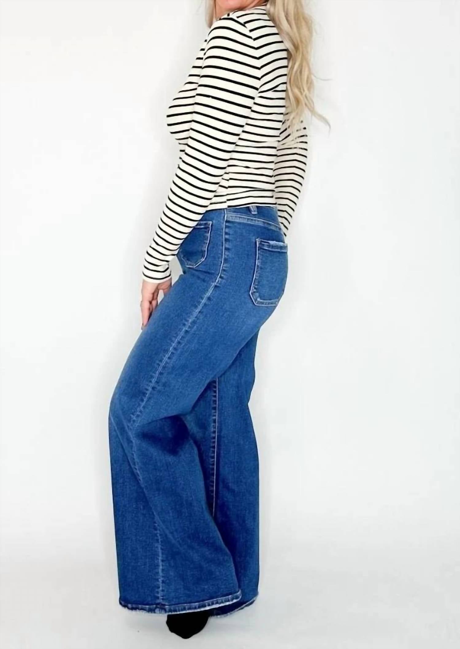 Miou Muse - Selena Striped Long Sleeve Top