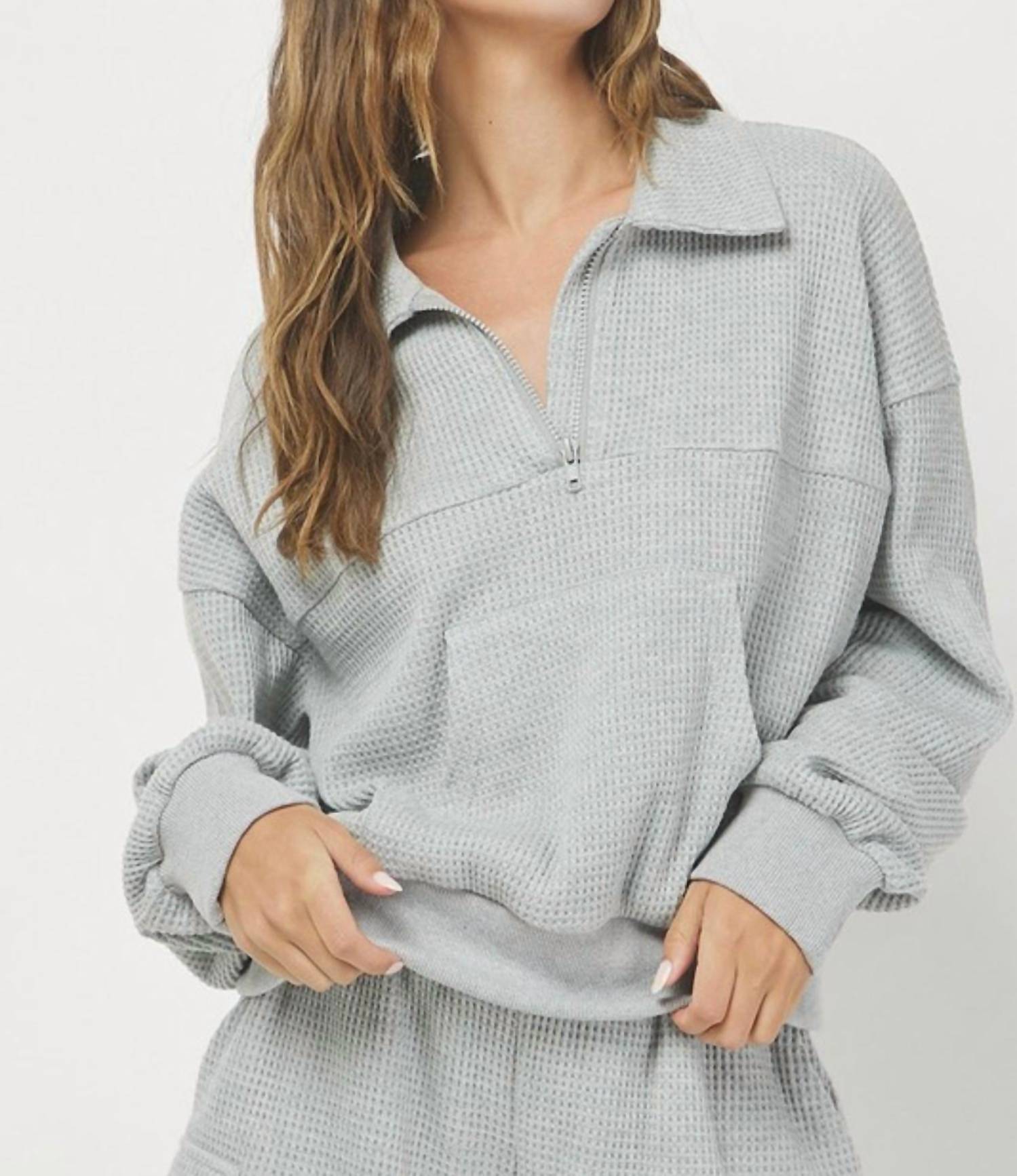 Needii - Willow Waffle Knit Sweatshirt
