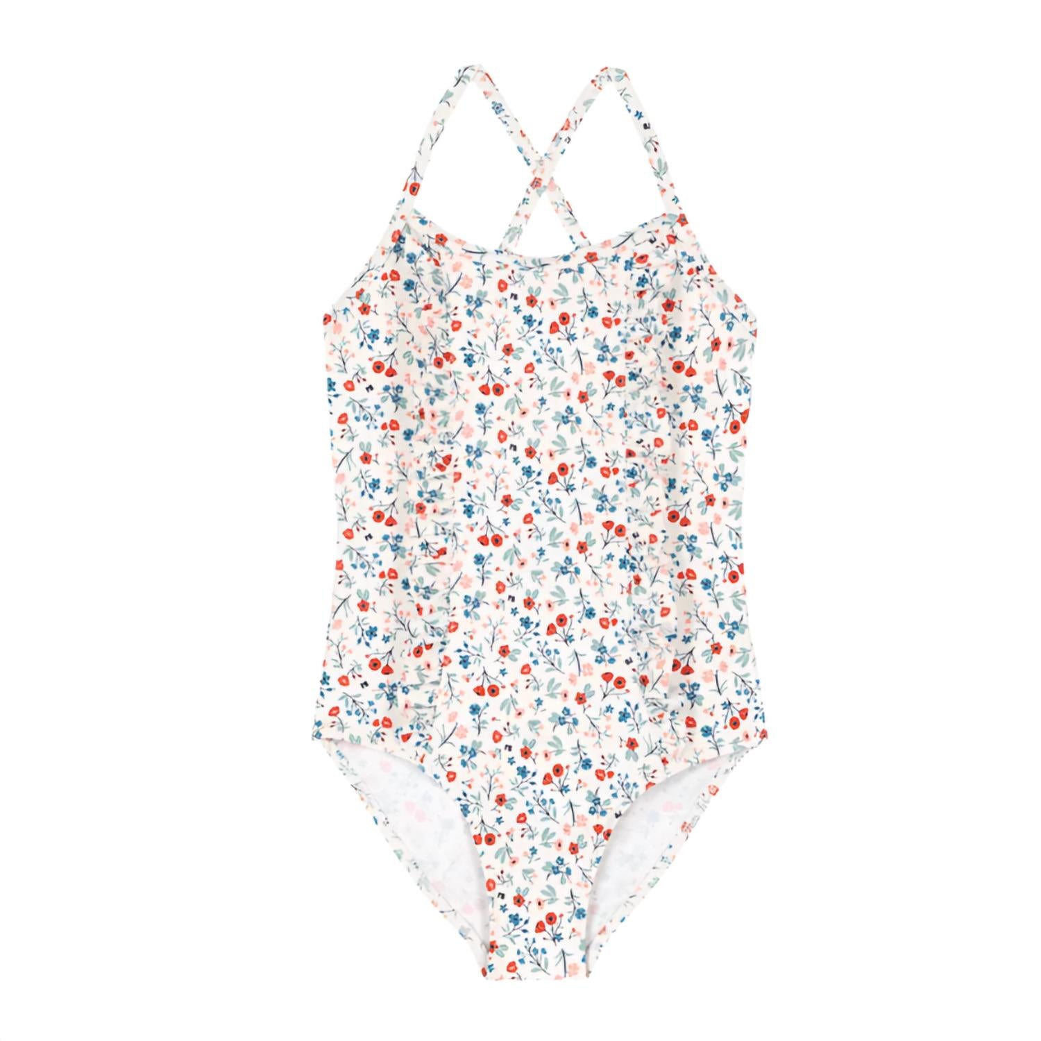 Petit Bateau - Girl's One-piece Floral Swimsuit