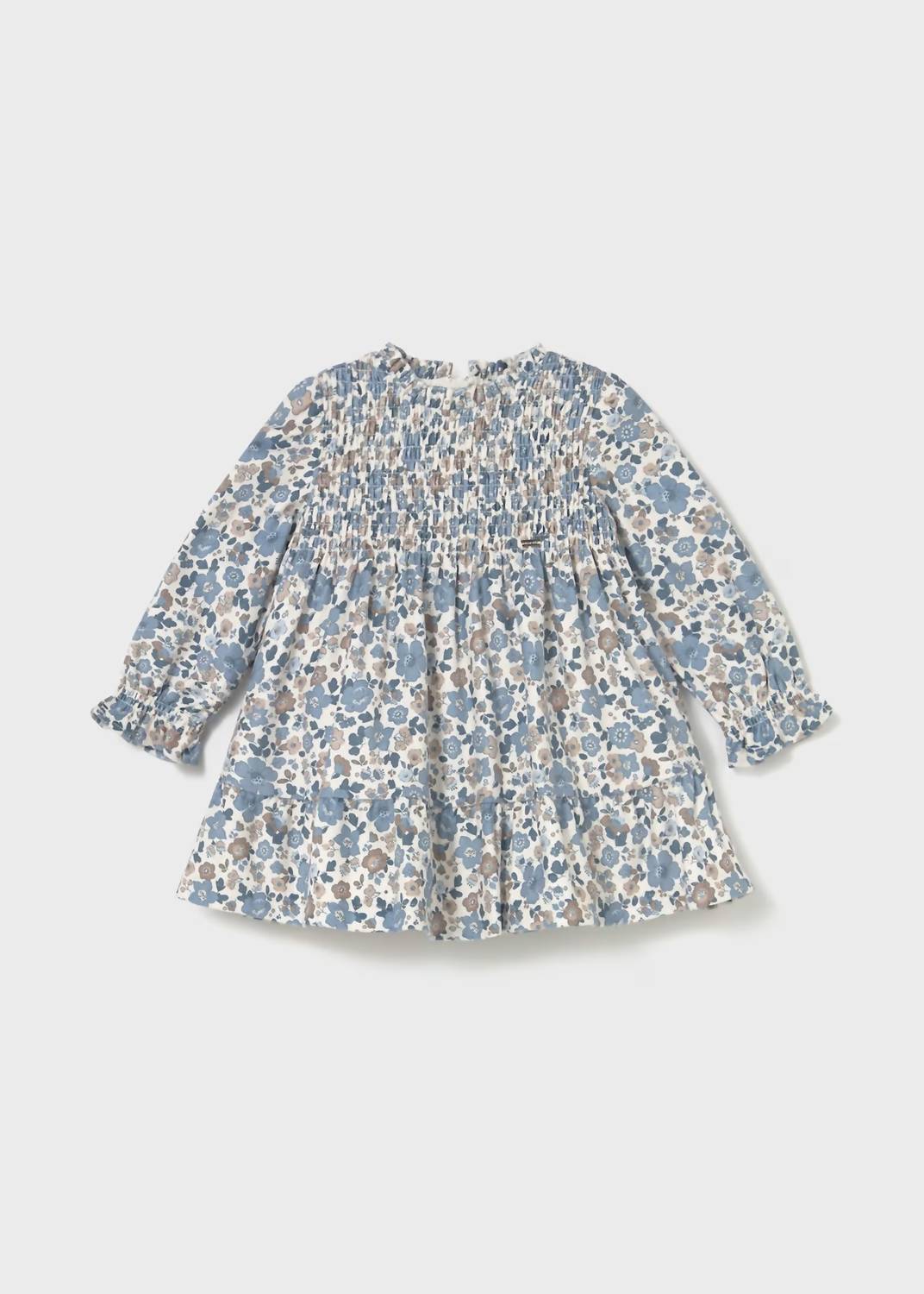 Mayoral - Girls Printed Velvet Dress