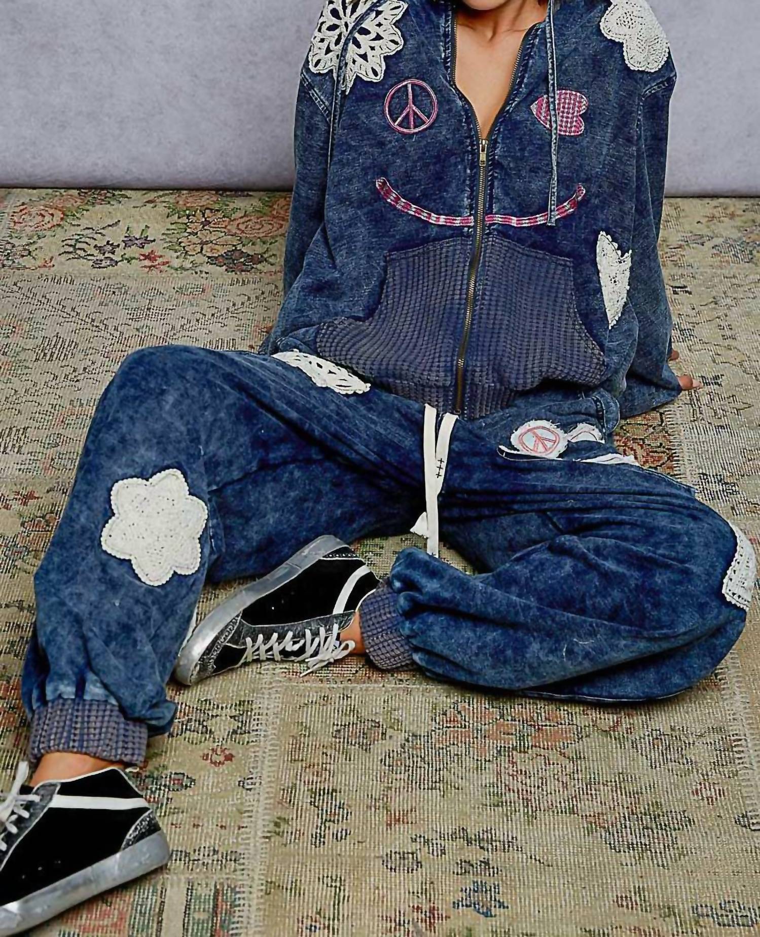 POL First Snow Hoodie in indigo - women's top - view 4