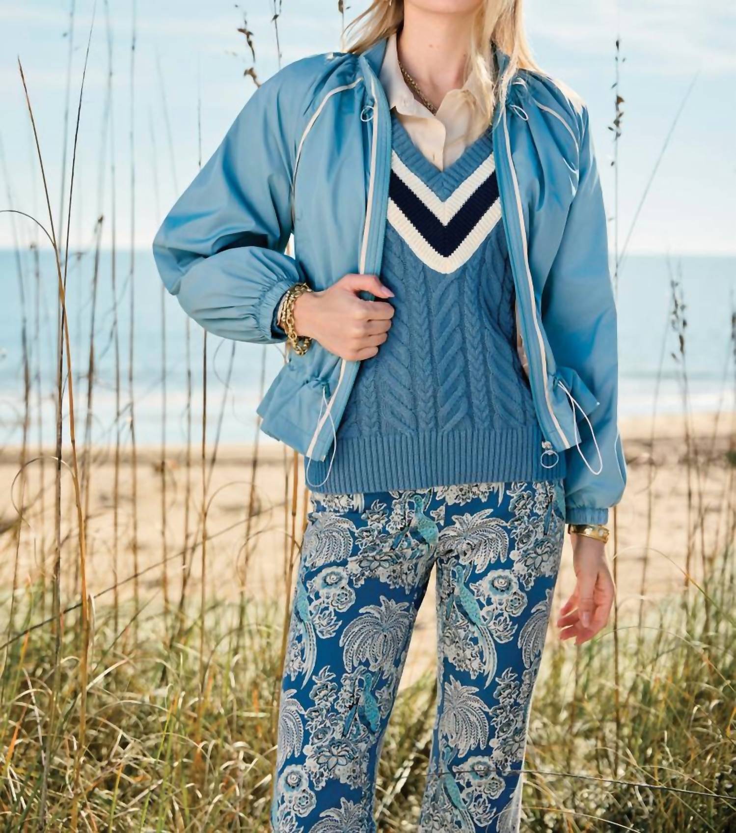 Spartina 449 - Celinne Puff Sleeve Windbreaker