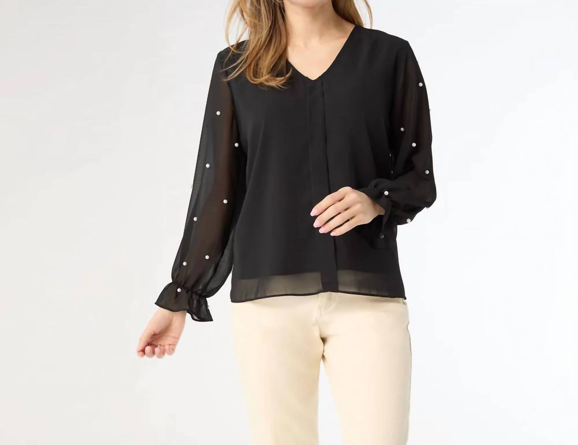 Coco + Carmen - Perla Blouse With Pearls