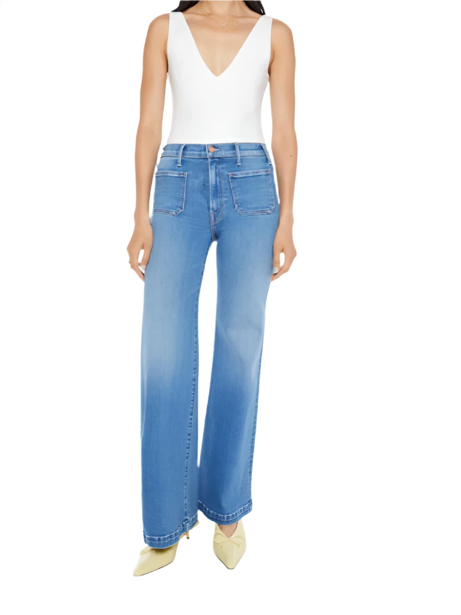 Mother - Hustler Roller Patch Pocket Wide Leg Jean