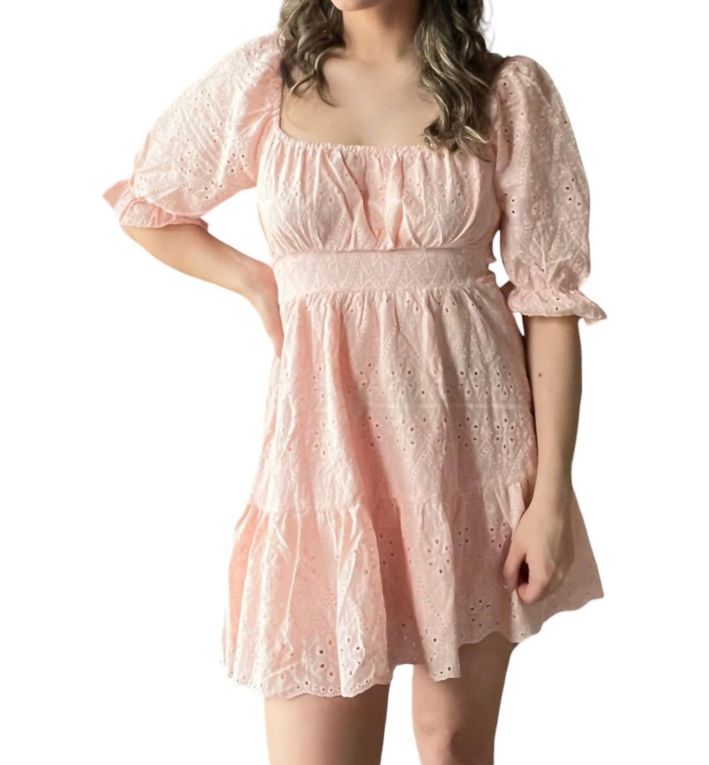 Hyfve - Bow Detail Eyelet Mini Dress