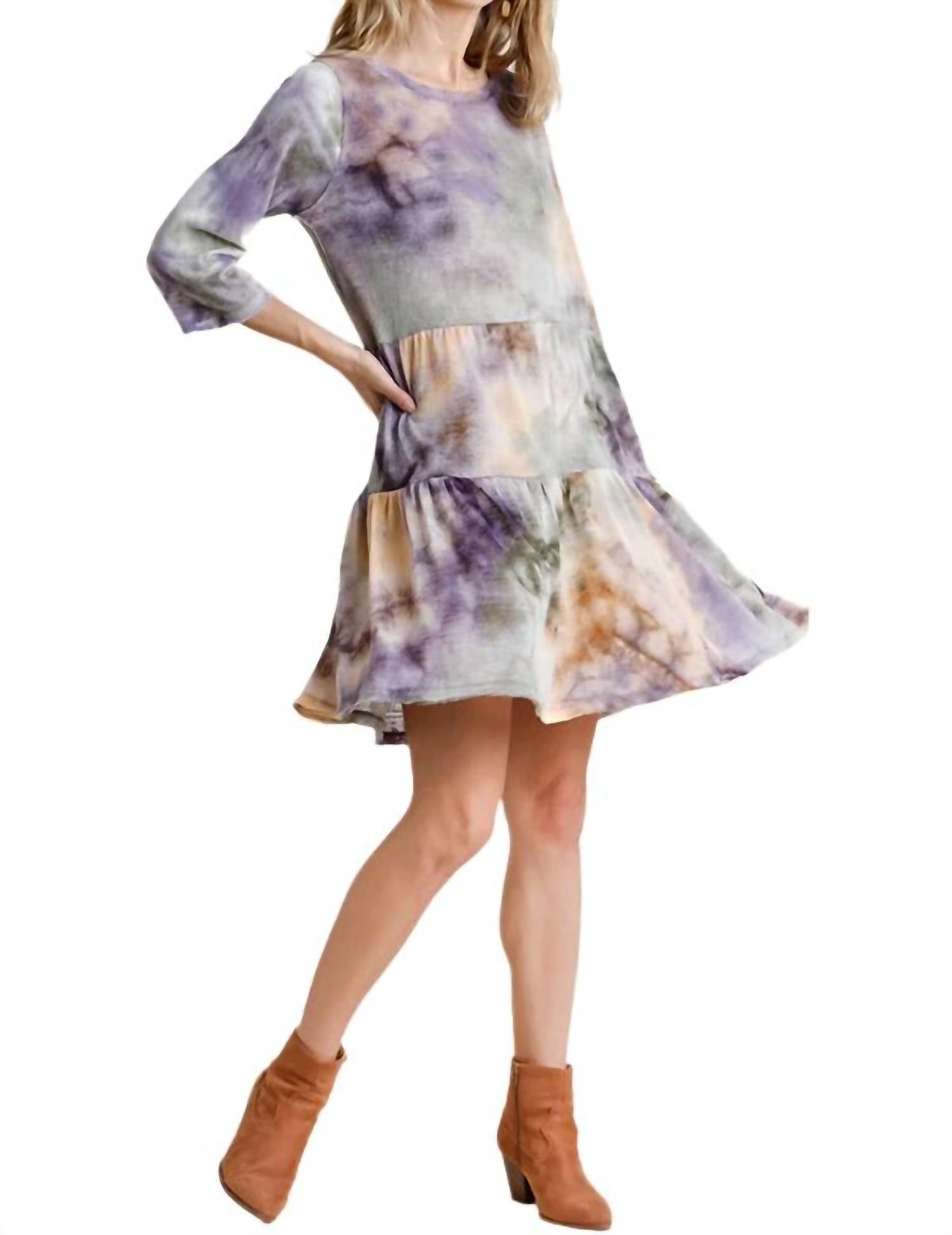 Umgee - Marbled Tie Dye Knit Dress