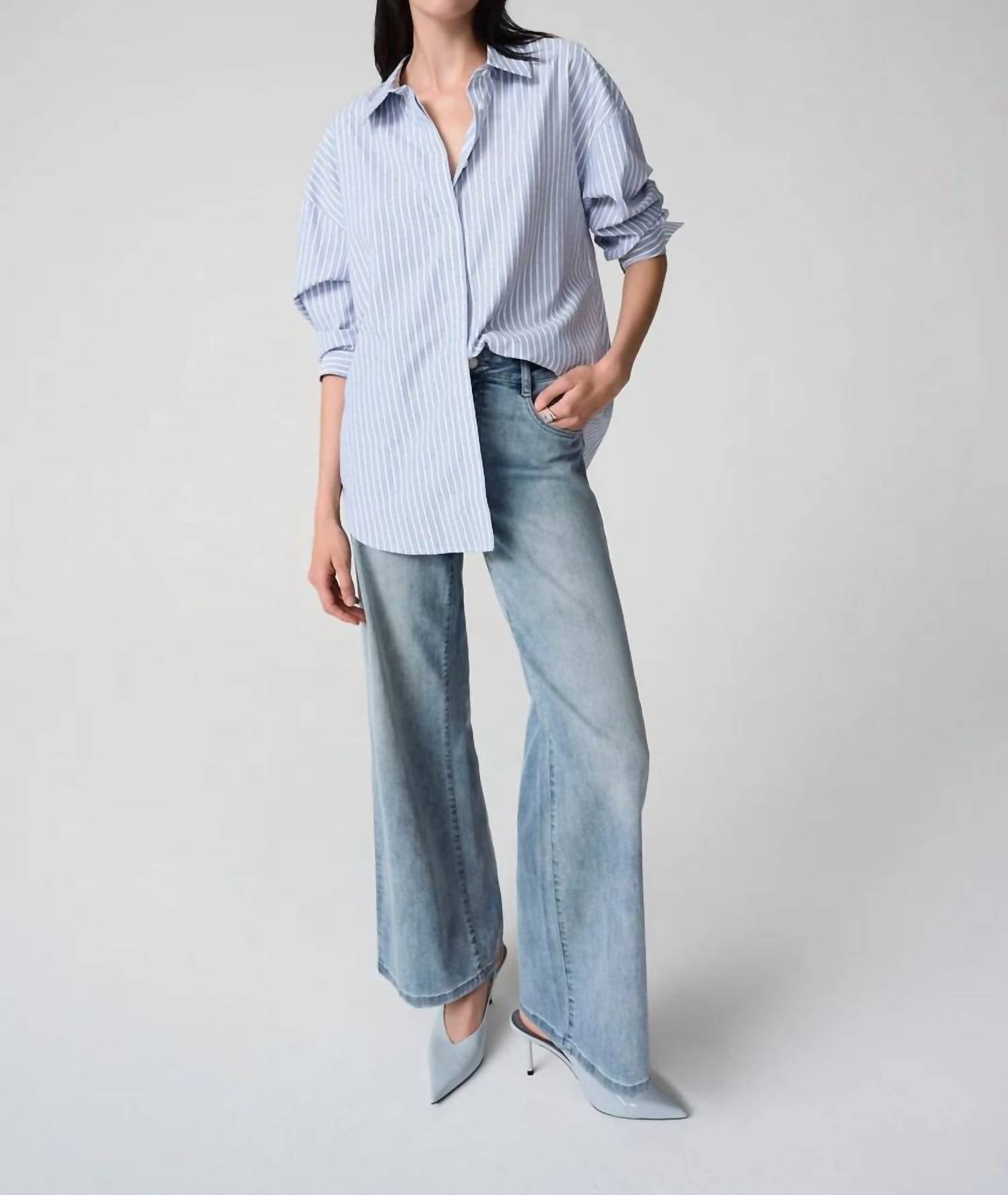 Joseph Ribkoff - Striped Button Closure Shirt