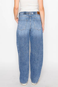 Artemis Vintage - Adjustable Waistband Relaxed Barrel Fit Jeans