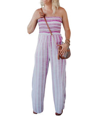 Gilli - Stripes Strapless Jumpsuit
