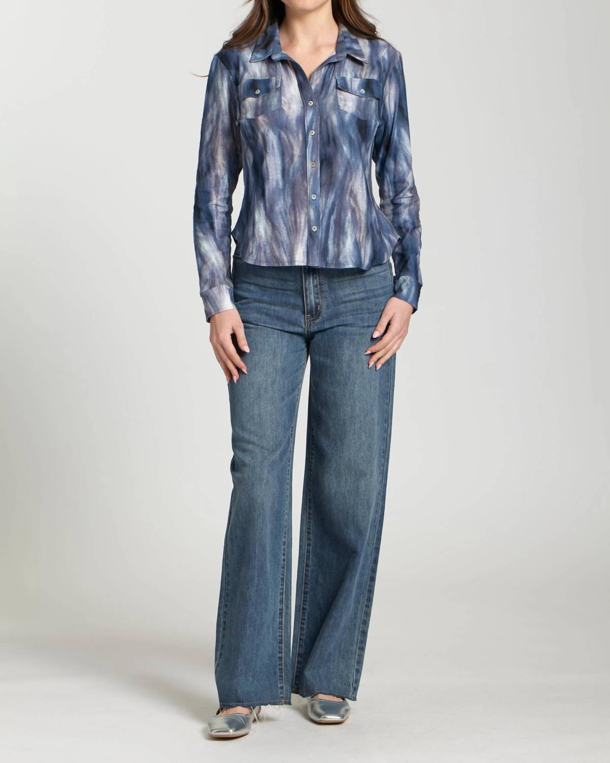 Apny - Feather Weight Wide Leg Jeans