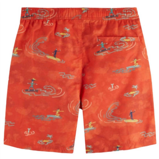 Scotch & Soda - Men's Mid Length Swim All Over Print Short