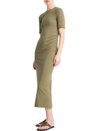 Vince - Pima Cotton-Blend Side-Drape Dress