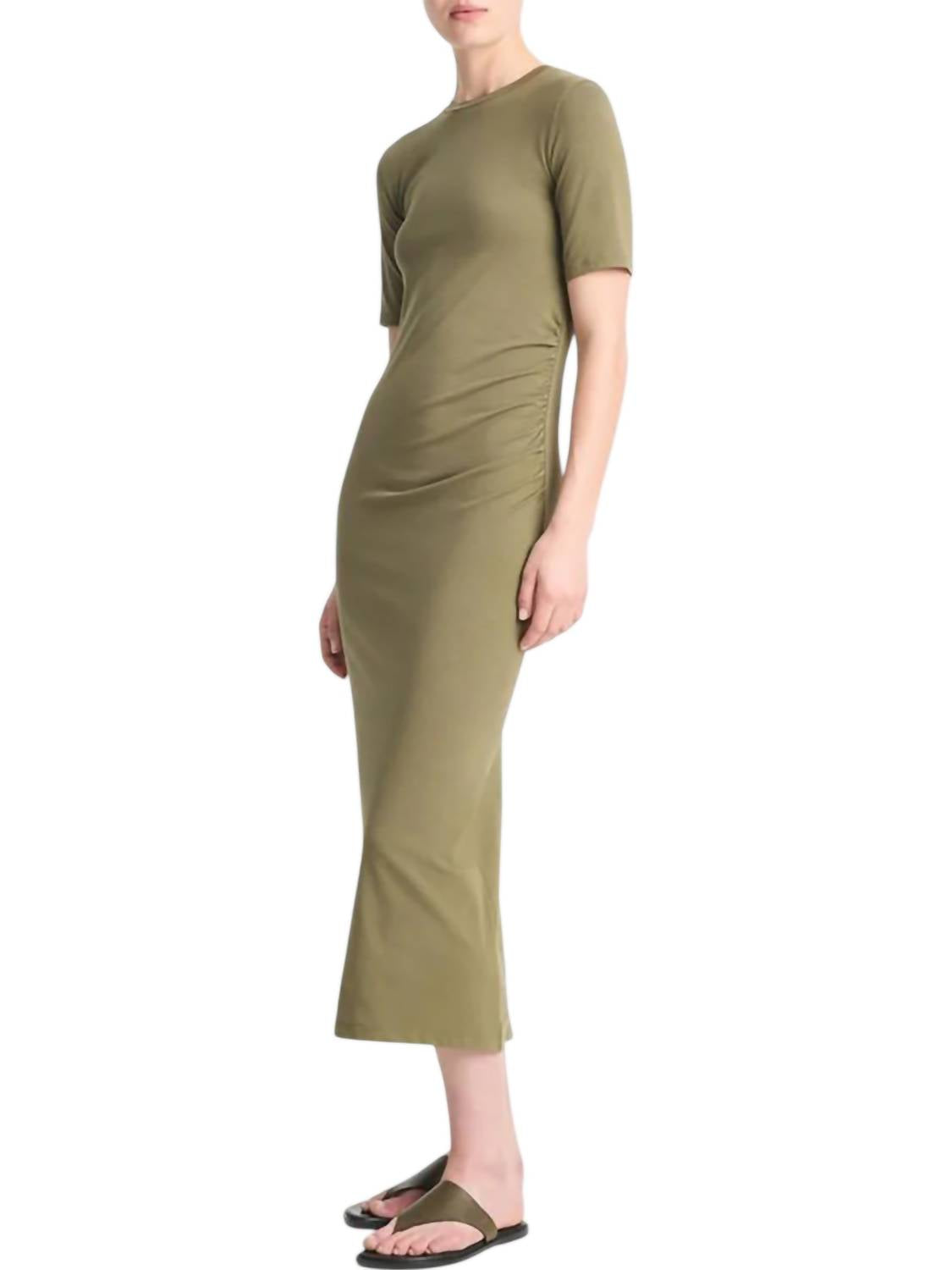 Vince - Pima Cotton-Blend Side-Drape Dress