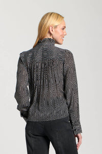 Apny - Ruffle Half Placket Blouse