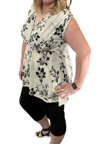 White Birch - Floral Hi-Low Tunic
