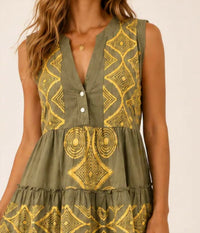 Mystery Resort - Seabreeze Embroidered Mini Dress