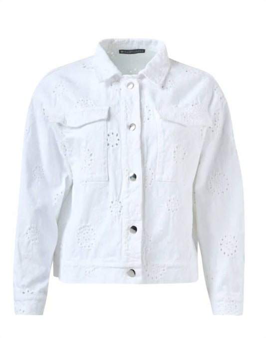 Elliott Lauren - Women's Eyelet Jean Style Jacket