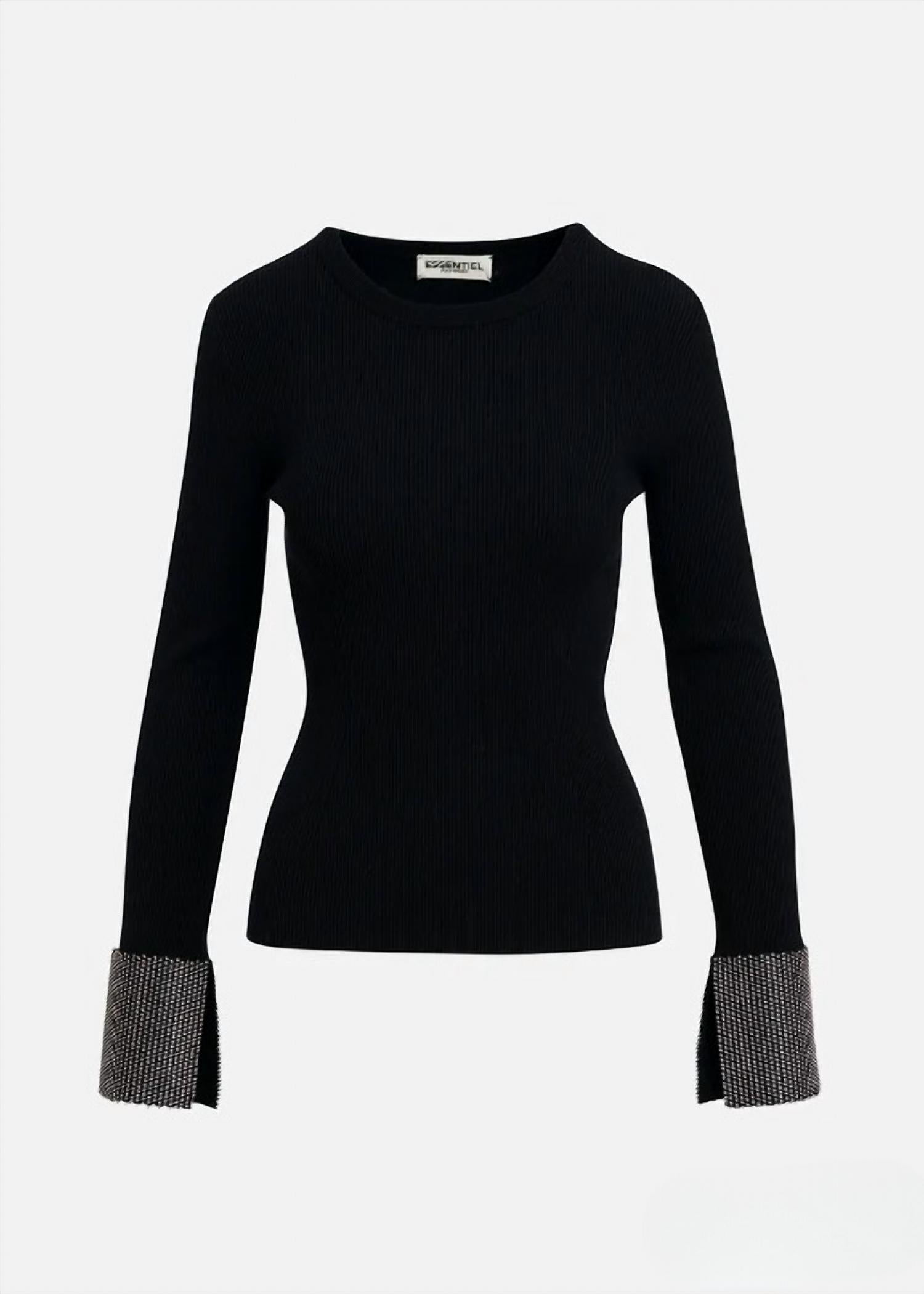 Essentiel Antwerp - Gomi Rhinestone Cuff Knit Sweater