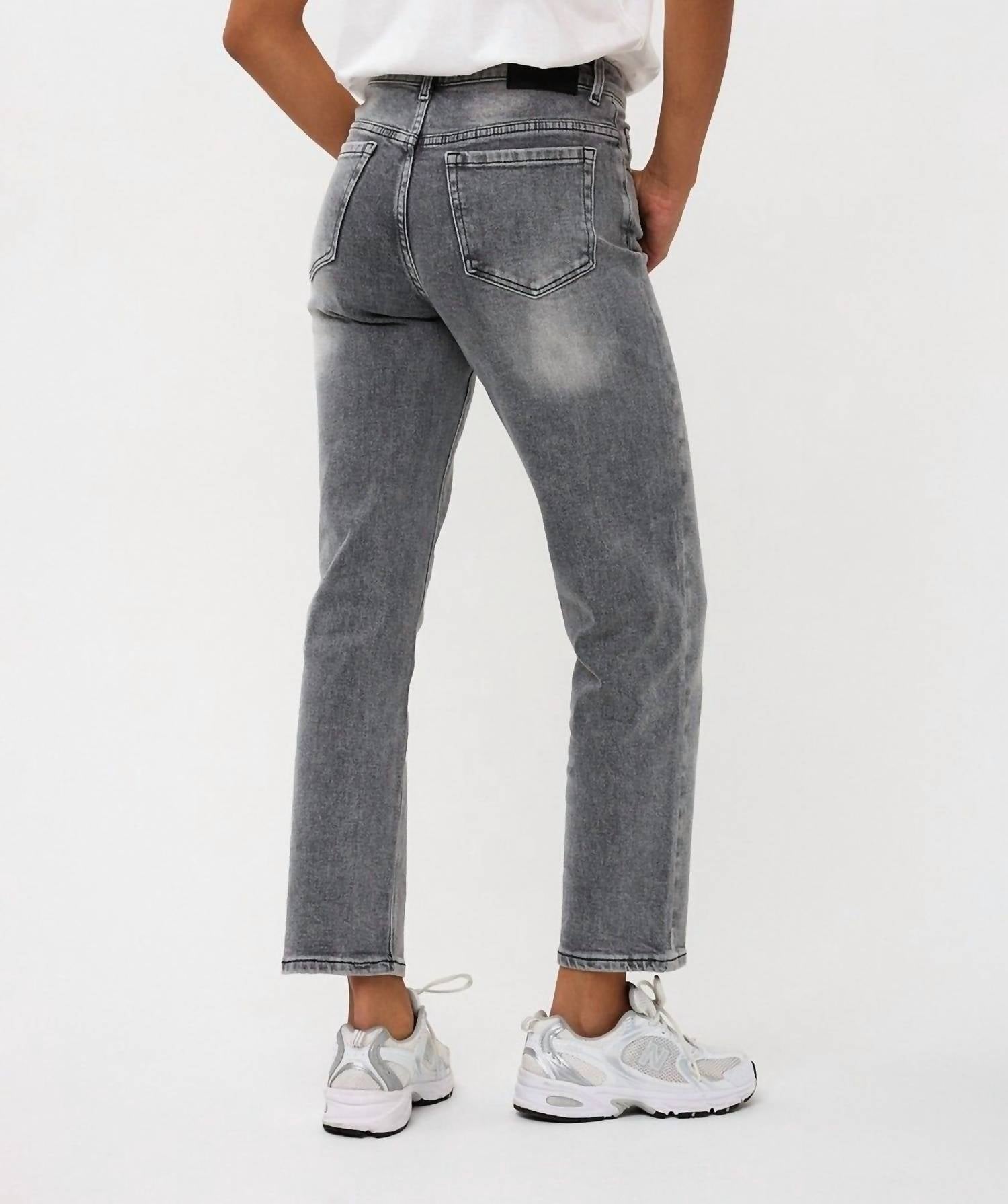 ESQUALO straight leg jean in grey - women's jeans - alternate view