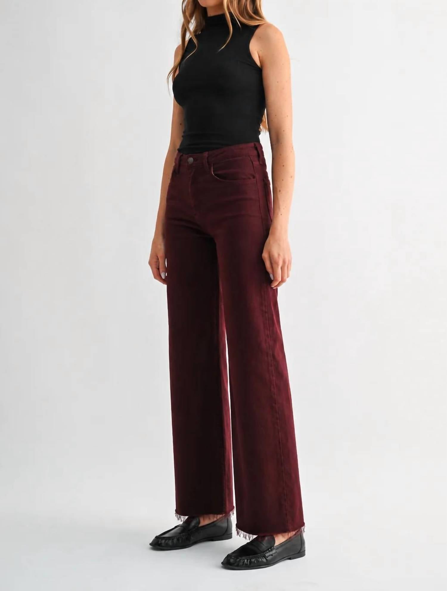 Letter To Juliet - Mulberry Wide Leg Denim Jeans