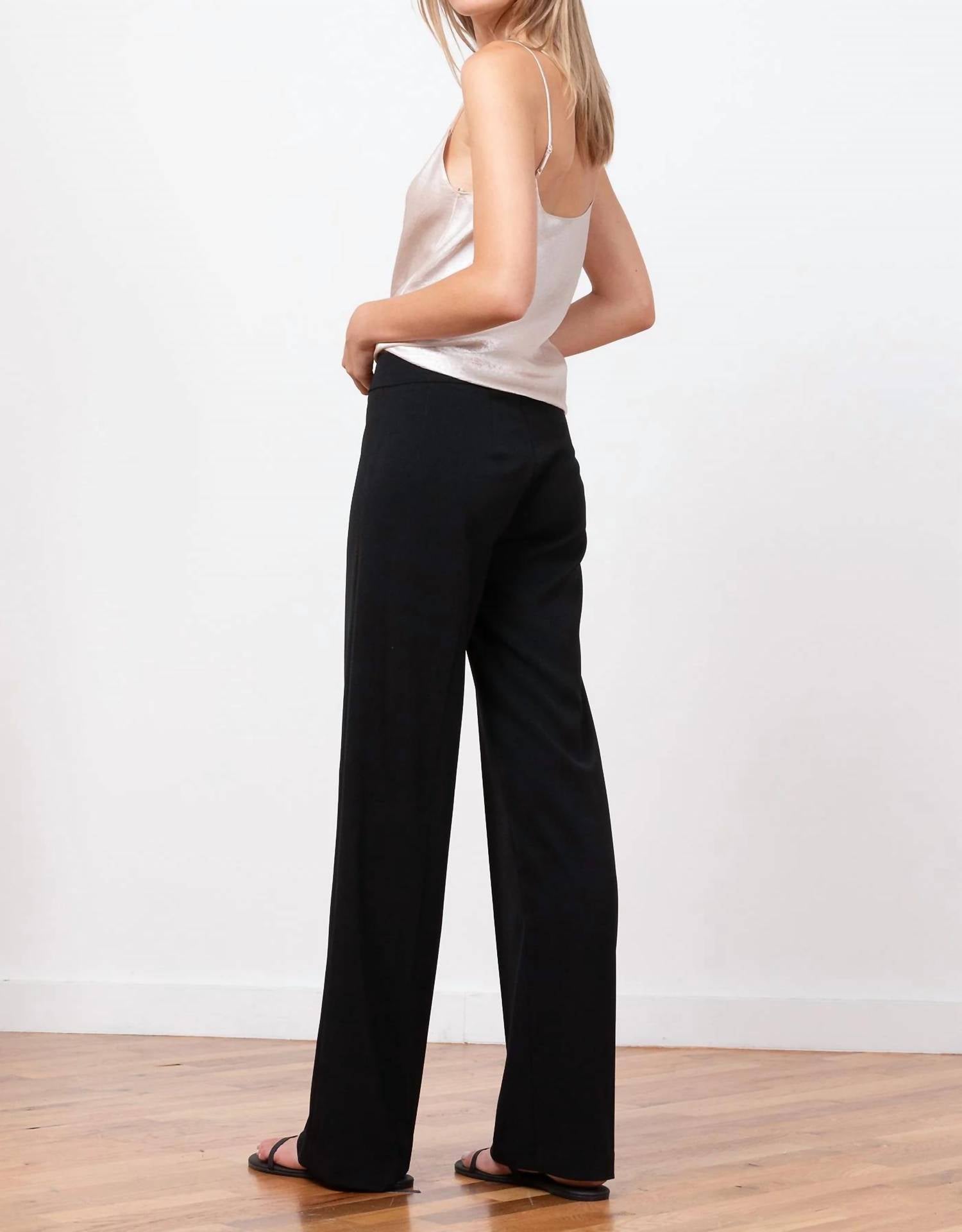 Avenue Montaigne - Flavia Crepe Wide Leg Pull-on Pants