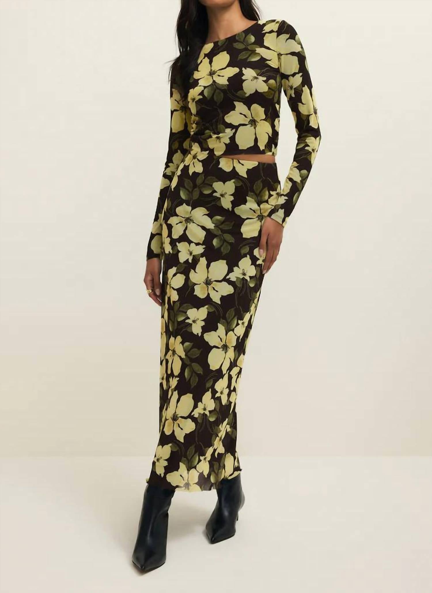 Z Supply - Eda Ren Floral Mesh Maxi Skirt