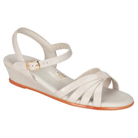 SAS Women's Strippy Quarter Strap Wedge Sandal in bone - women's sandal