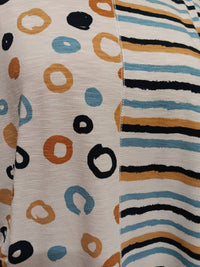 Multiples - Mixed Print Scoop Neck Knit Top