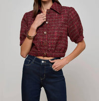 L'Agence - Cove Cropped Tweed Jacket