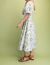 Gigio - Palm Print Midi Dress