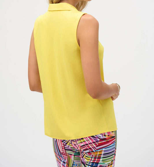 Joseph Ribkoff - Collared Cowl Neck Sleeveless Top