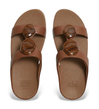 Fitflop - WOMEN'S FINO MARBLED STONE H-BAR SLIDES