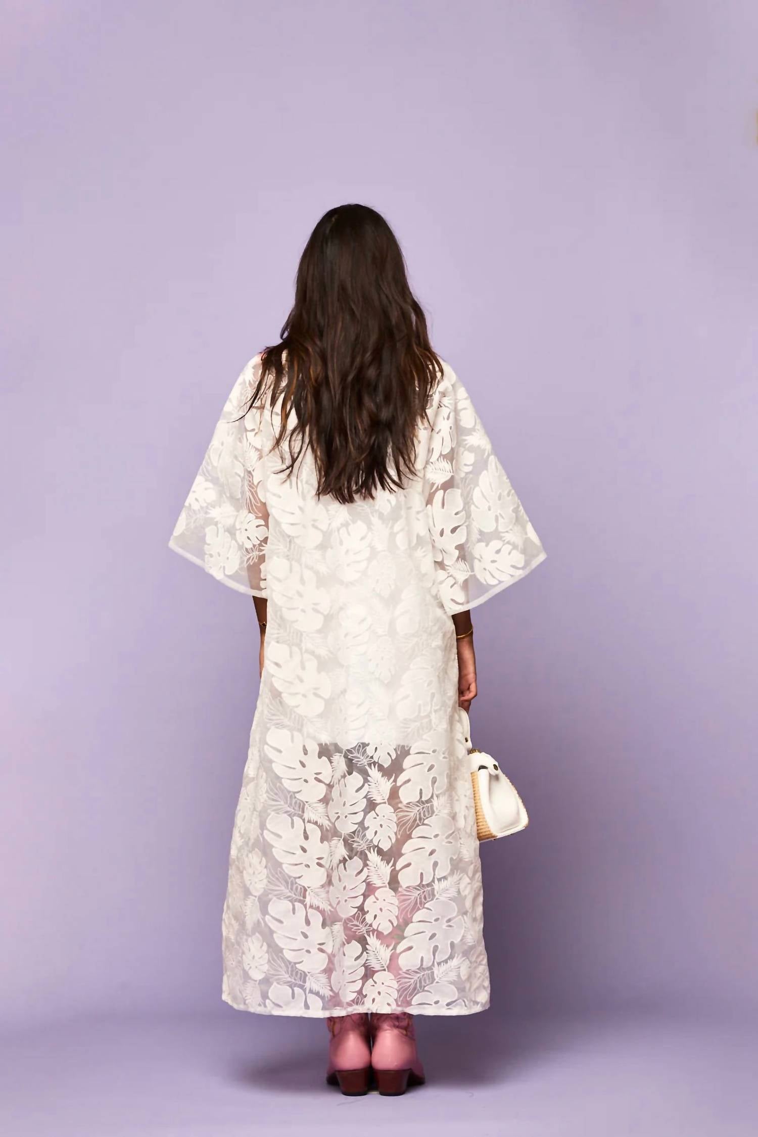 Tela - Palm Lady Lace Kaftan Maxi Dress