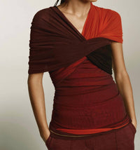 Marina Moscone - Stretchy Small Twist Tube Top