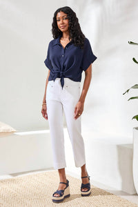 TRIBAL Women's Capri Pant in white - women's pants - alternate view