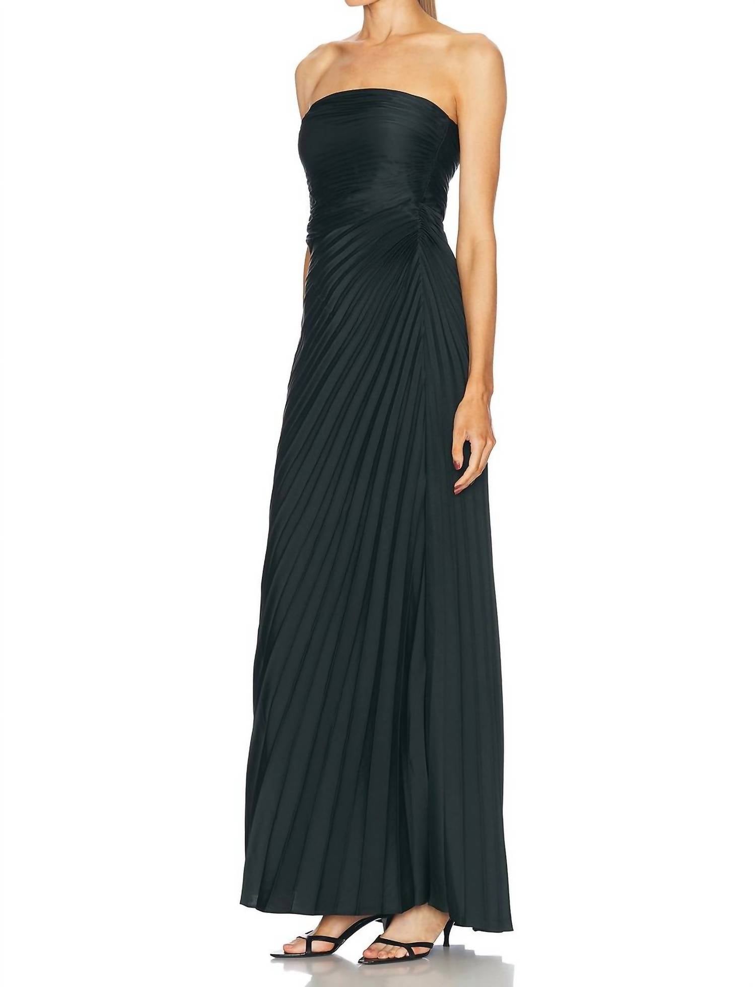 A.L.C. - Bianca Strapless Pleated Maxi Dress