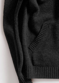 Iron & Resin Men's Hub Hoodie in heather black - men's shirt - detail view